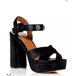 Black Velvet Women's Sandals